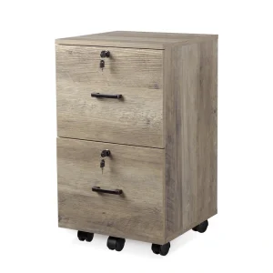 Winado Grey Oak 2-Drawer 15.75-in File Cabinet