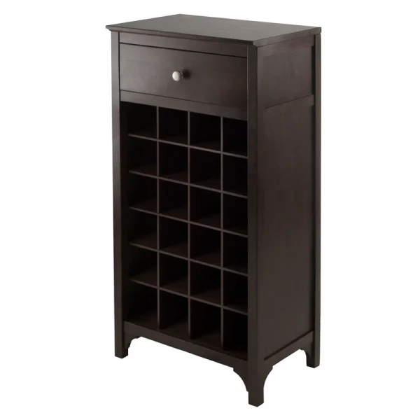 Winsome Wood 24-Bottle Espresso Wood Wine Cabinet
