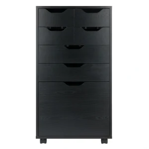 Winsome Wood Halifax Black 6-Drawer 19.21-in File Cabinet