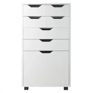 Winsome Wood Halifax White 6-Drawer 19.21-in File Cabinet