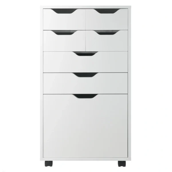 Winsome Wood Halifax White 6-Drawer 19.21-in File Cabinet