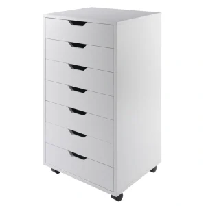 Winsome Wood Halifax White 7-Drawer 19.21-in File Cabinet