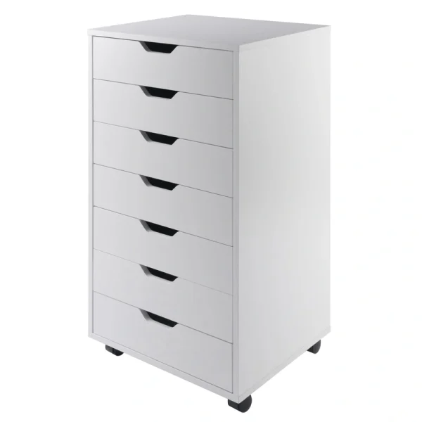 Winsome Wood Halifax White 7-Drawer 19.21-in File Cabinet