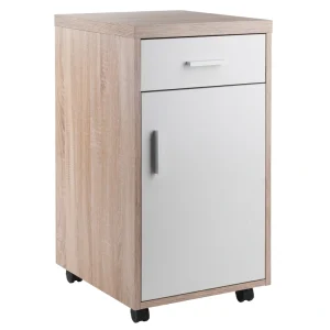 Winsome Wood Kenner Reclaimed Wood and White 1-Shelf Office Cabinet