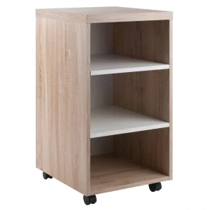 Winsome Wood Kenner Reclaimed Wood and White-Shelf Office Cabinet