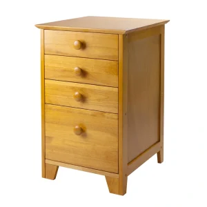 Winsome Wood Studio Honey 4-Drawer 18.27-in File Cabinet
