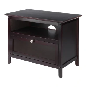 Winsome Wood Zara Transitional Espresso Tv Cabinet (Accommodates TVs up to 32-in)