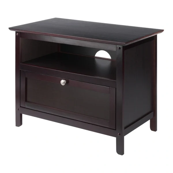 Winsome Wood Zara Transitional Espresso Tv Cabinet (Accommodates TVs up to 32-in)