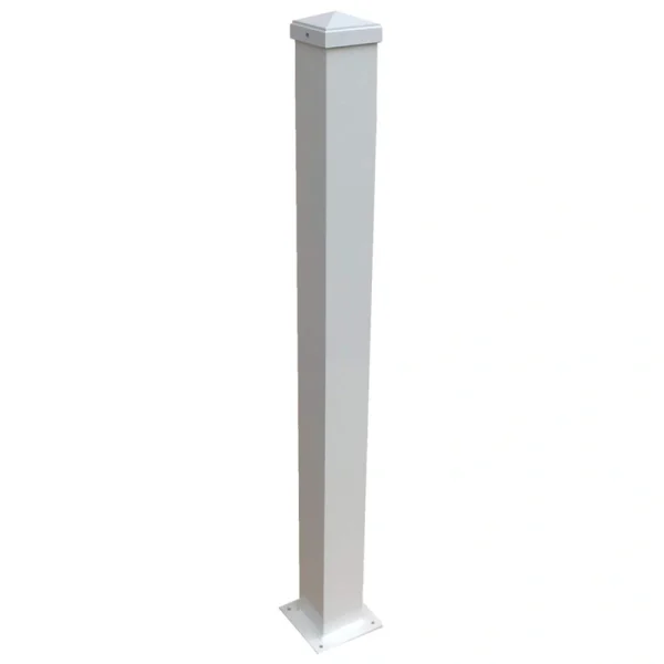 Wolf Handrail 3-in x 3-in x 6-ft White Deck Post
