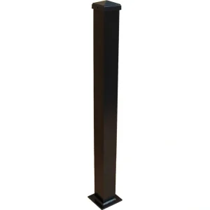 Wolf Handrail Post Kit 3-in x 3-in x 3-1/4-ft Hammered Black Aluminum Deck Post T726915839
