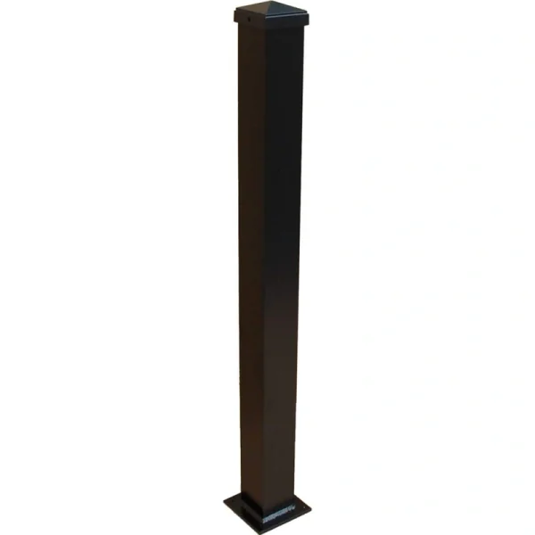 Wolf Handrail Post Kit 3-in x 3-in x 3-1/4-ft Hammered Black Aluminum Deck Post T726915839