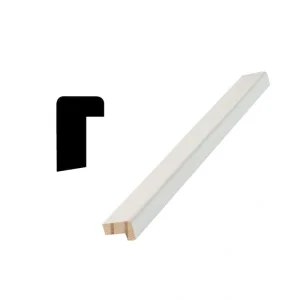 Woodgrain Millwork WP 280 11/16 in. x 1-1/16 in. x 96 in. Primed Finger-Jointed Pine Backband Moulding