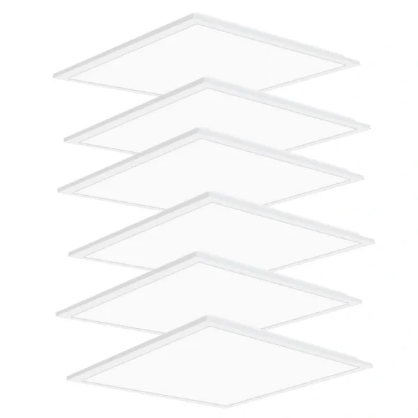 WYZM 2 ft. x 2 ft. 5800Lumens Integrated LED Panel Light 5000K Bright White edge-lit LED Flat Panel Light (6-Pieces)