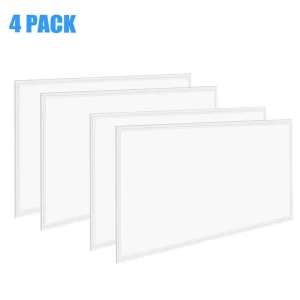 WYZM 2 ft. x 4 ft. 175-Watt Equivalent Integrated LED Troffer Panel Light, 7800 Lumens, 5000K (4-Pack)