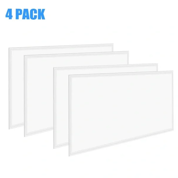 WYZM 2 ft. x 4 ft. 175-Watt Equivalent Integrated LED Troffer Panel Light, 7800 Lumens, 5000K (4-Pack)