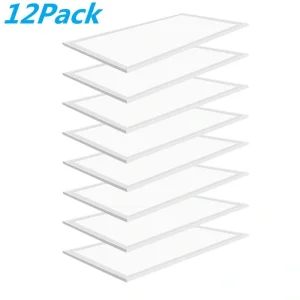 WYZM 2 ft. x 4 ft. 175-Watt Equivalent Integrated LED White Troffer Panel Light 7800Lumen 5000K Office Light(12-Pack)