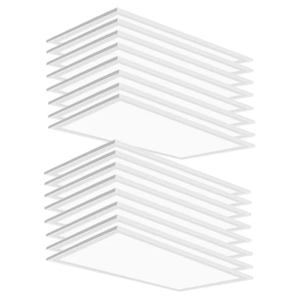 WYZM 2 ft. x 4 ft. 175-Watt Equivalent Integrated White LED Troffer Panel Light 7800lumen, 5000K Daylight (16-Pack)