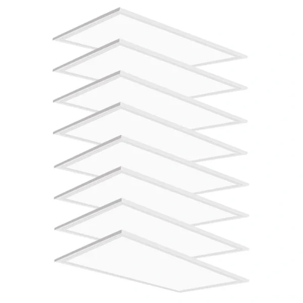 WYZM 2 ft. x 4 ft. 7800 Lumens Integrated LED Panel Light, 5000K Bright White Office Lighting (16-Pieces)