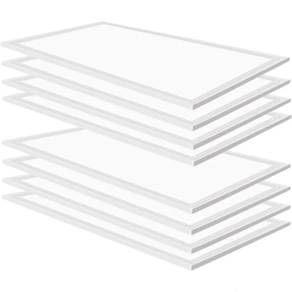 WYZM 2 ft. x 4 ft. 7800 Lumens Integrated LED Troffer Light 5000K (8-Pack)