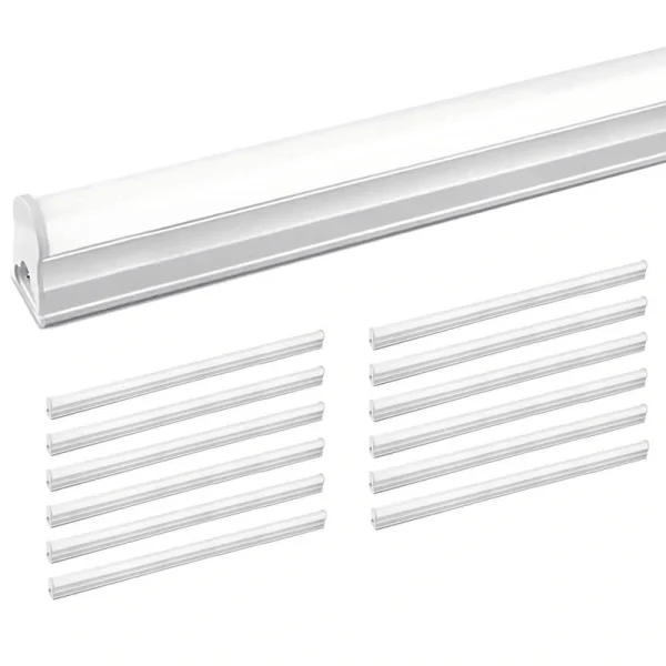 WYZM 4 ft. 80-Watt Equivalent LED T5 Shop Light 5000K Daylight,2200 Lumens,Linkable LED Shop Light(12-Pack)