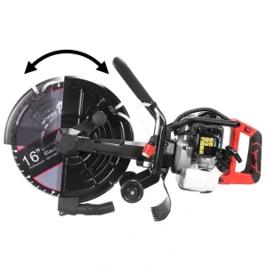 XtremepowerUS 16 in. x 10 in. W Gas Concrete Cut Off Saw Cutter 52cc 2-Stroke Engine Guide Roller with Blade
