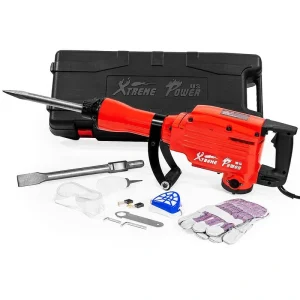 XtremepowerUS 24 in. 2200-Watt Heavy-Duty Electric Jackhammer Demolition Hammer Concrete Breaker Tool Kit T726936137