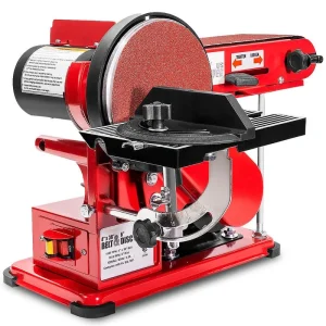 XtremepowerUS 4 in. x 36 in. 2-in-1 Disc and Belt Corded Sander Benchtop Sanding Station with Adjustable Tilt and Dust Port T726937072