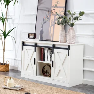 Yiekholo Modern/Contemporary Black Tv Cabinet (Accommodates TVs up to 65-in)