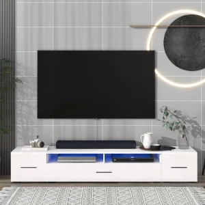 Yiekholo Modern/Contemporary White Tv Cabinet (Accommodates TVs up to 80-in) T726916299