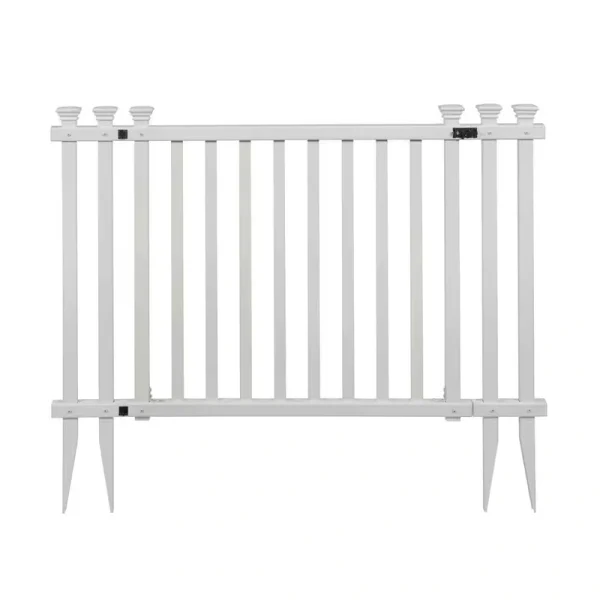 Zippity Outdoor Products 4.3 ft. W x 3 ft. H White Vinyl Baskenridge Fence Gate
