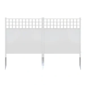Zippity Outdoor Products 4 ft. x 3.5 ft. Keswick Vinyl Privacy Fence Panel and Screen Kit (2-Pack)