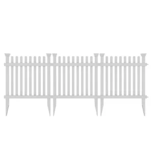 Zippity Outdoor Products Roger Rabbit 2 ft. x 2 ft. White Picket Vinyl Fence Panel Kit (3 Pack)
