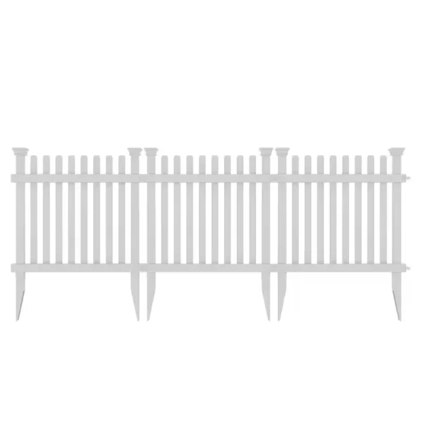 Zippity Outdoor Products Roger Rabbit 2 ft. x 2 ft. White Picket Vinyl Fence Panel Kit (3 Pack)